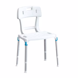 AB-305 Douchestoel met Rugleuning en Handgrepen - LUX-serie