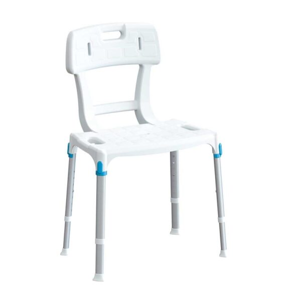 AB-305 Douchestoel met Rugleuning en Handgrepen - LUX-serie