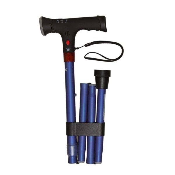 AD-71 Aluminium Wandelstok met LED en Geluidssignaal Lugano