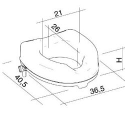 Toiletverhoger - 15 cm met deksel - Afbeelding 2