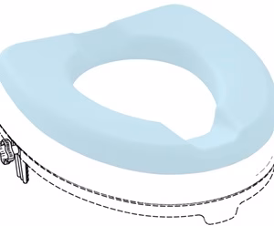 Zachte toiletzitting voor Atlantis toiletverhoger - licht blauw