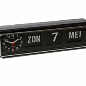 Kalenderklok analoog BQ-38 - zwart NL