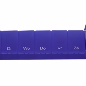 Pillendoos 1 week - transparant blauw