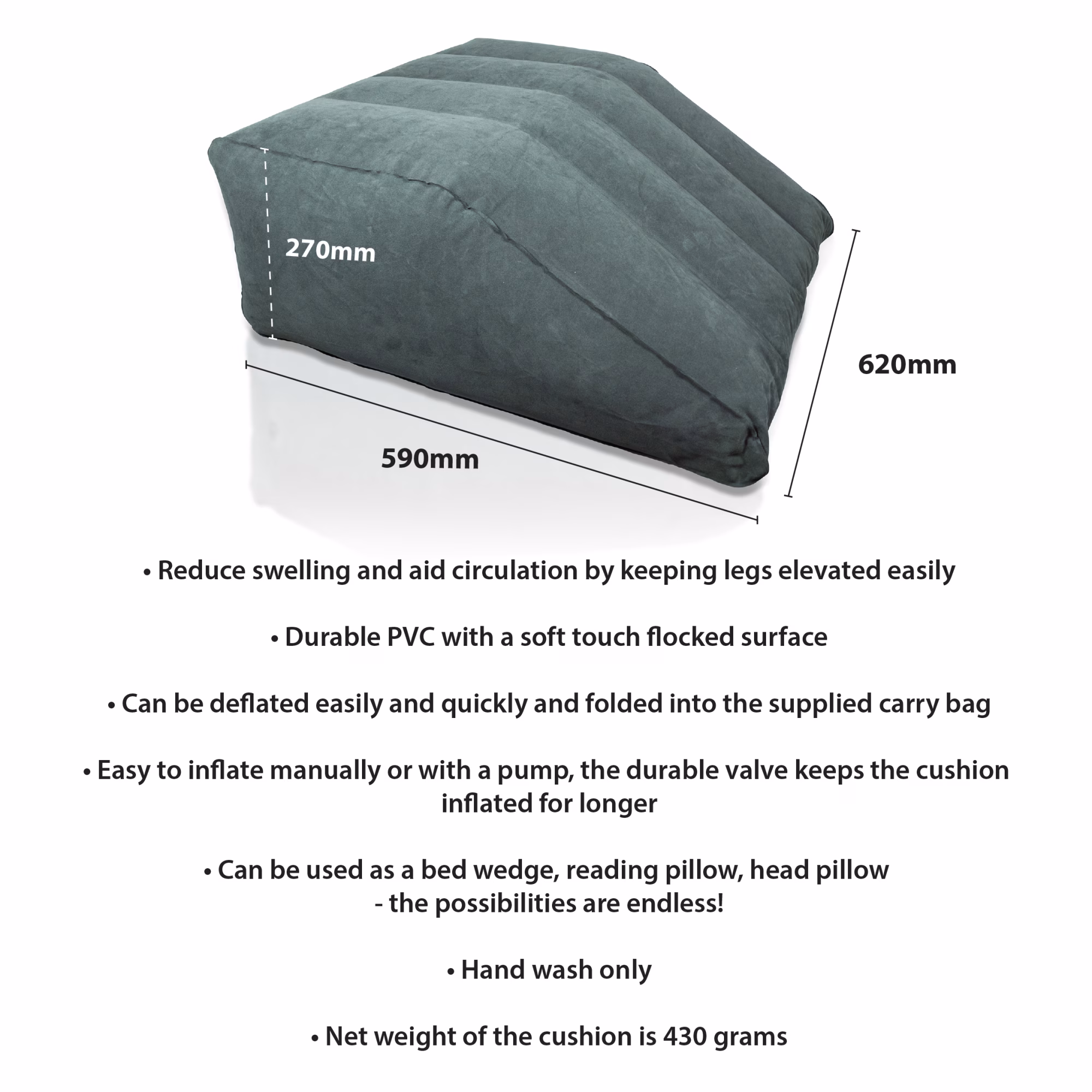 Aidapt Inflatable leg wedge kussen - Afbeelding 2