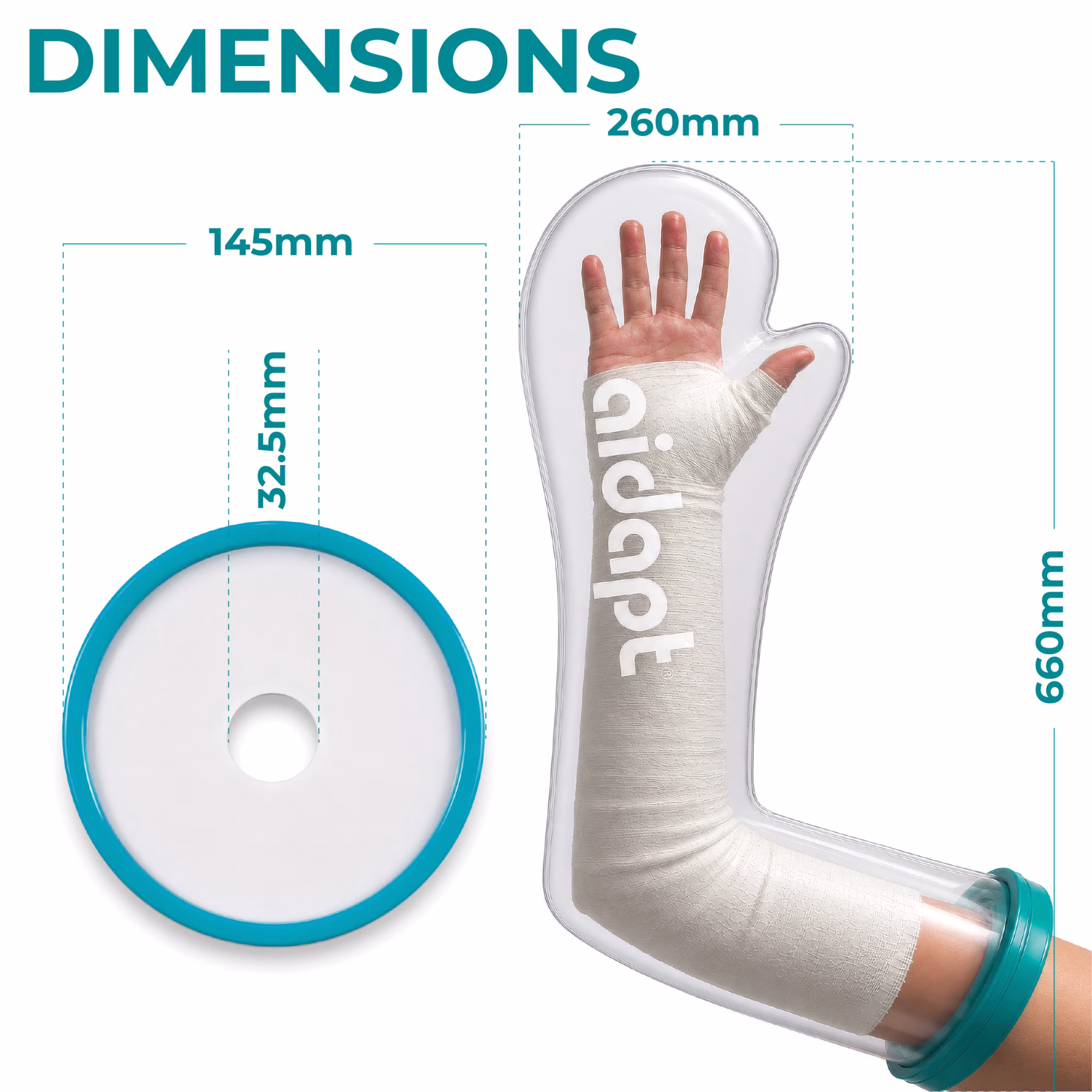 Aidapt Cast protector adult long arm - Afbeelding 6