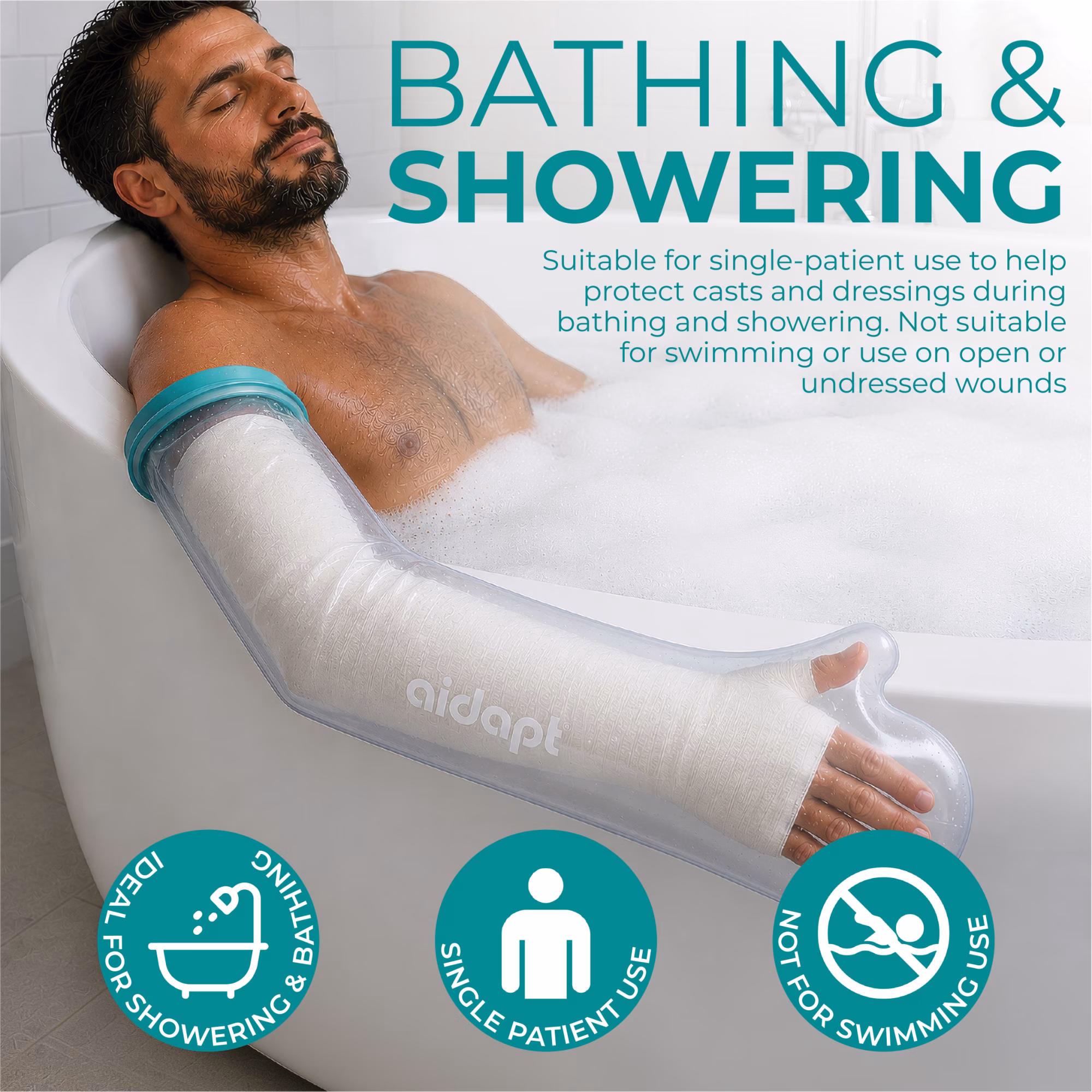Aidapt Cast protector adult long arm - Afbeelding 4