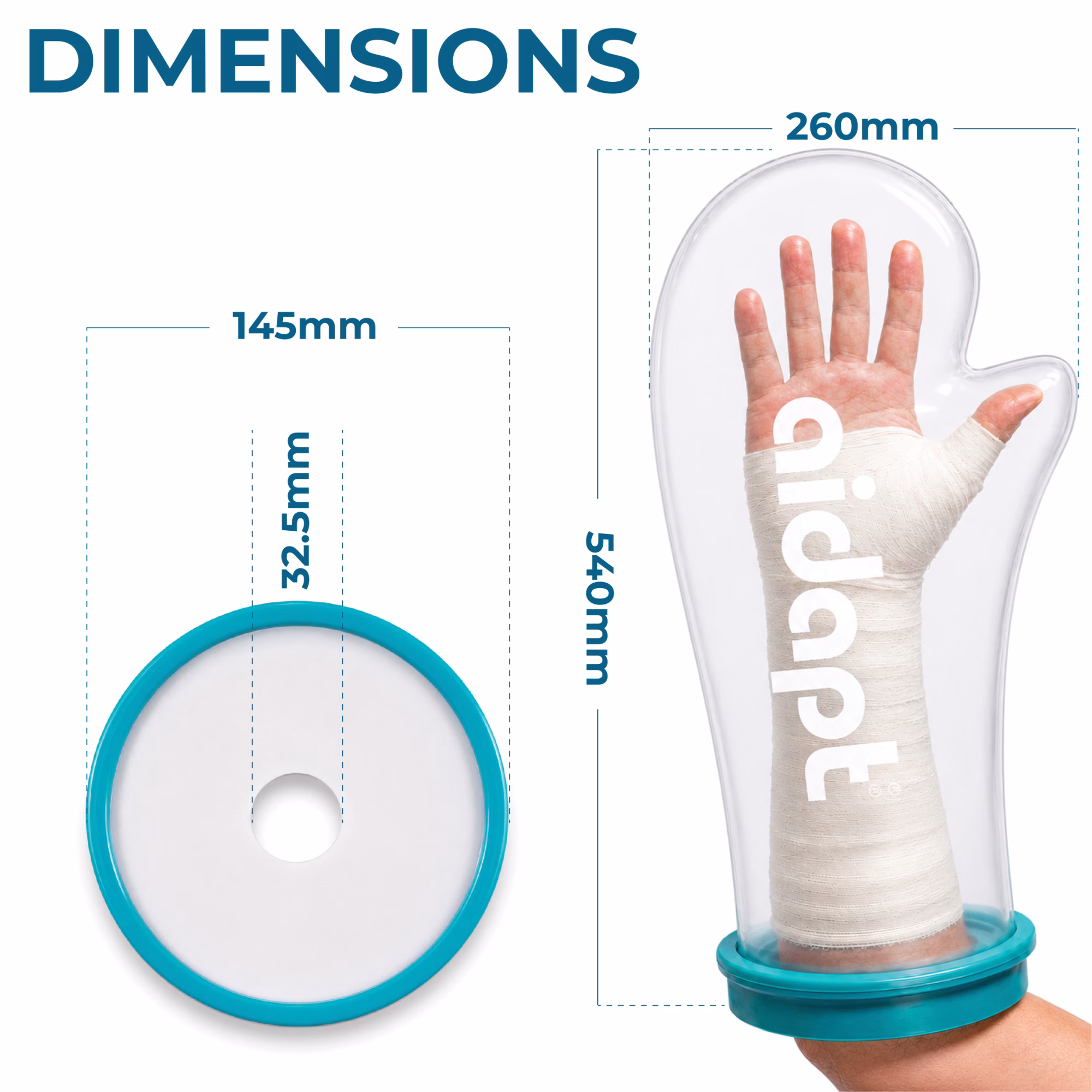 Aidapt Cast protector adult short arm - Afbeelding 6