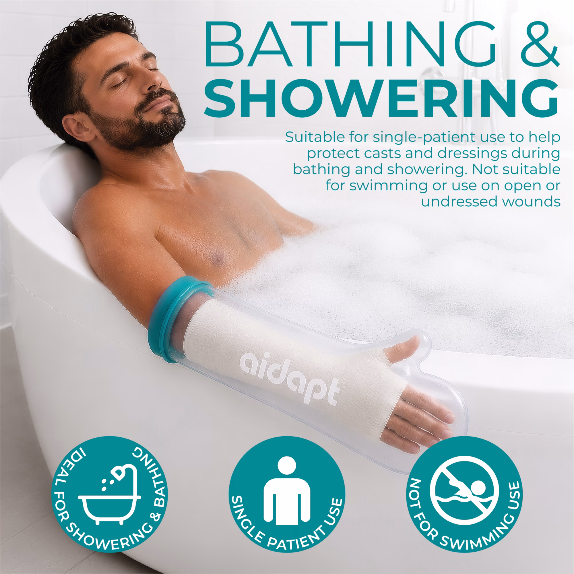 Aidapt Cast protector adult short arm - Afbeelding 4