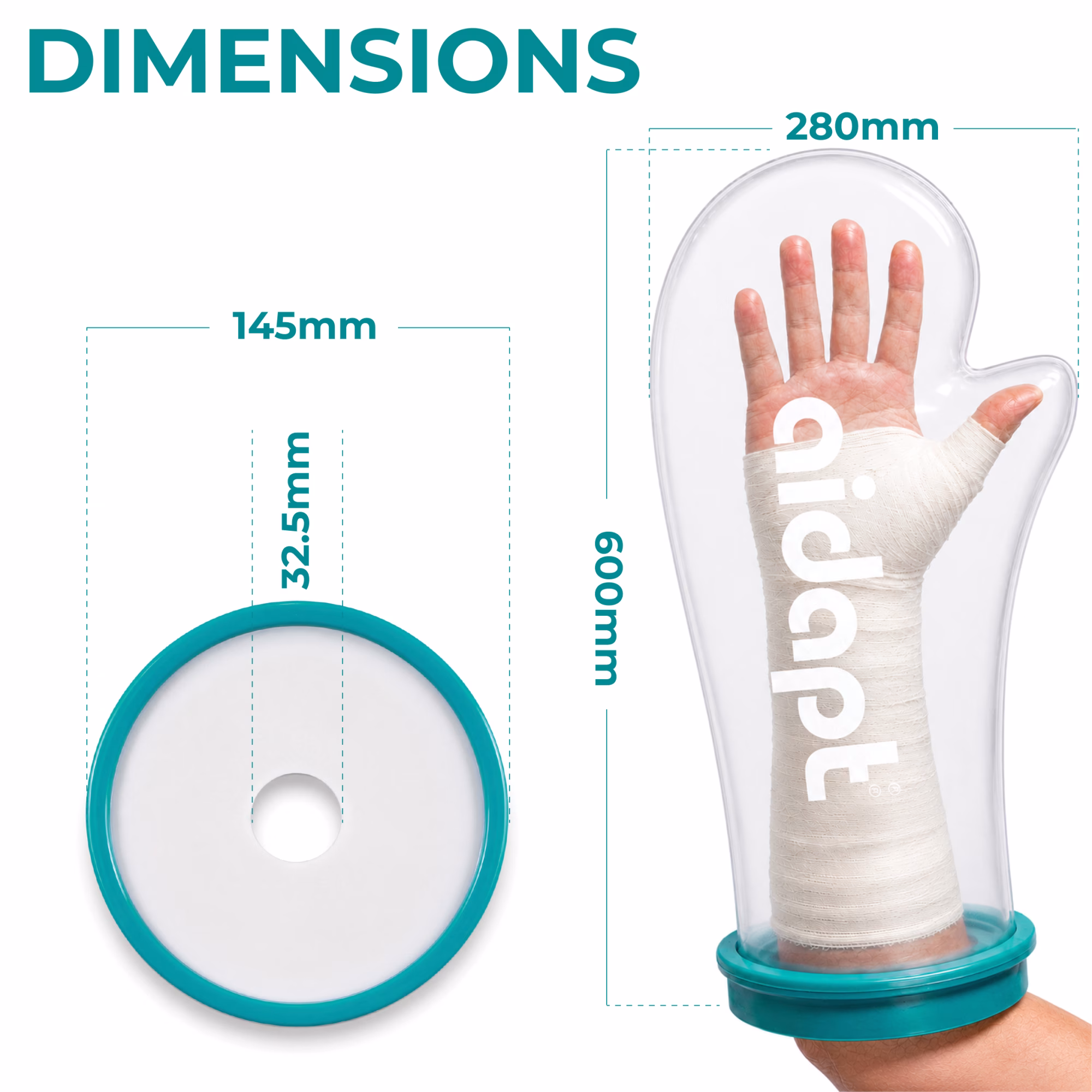 Aidapt Cast protector wide short arm - Afbeelding 6
