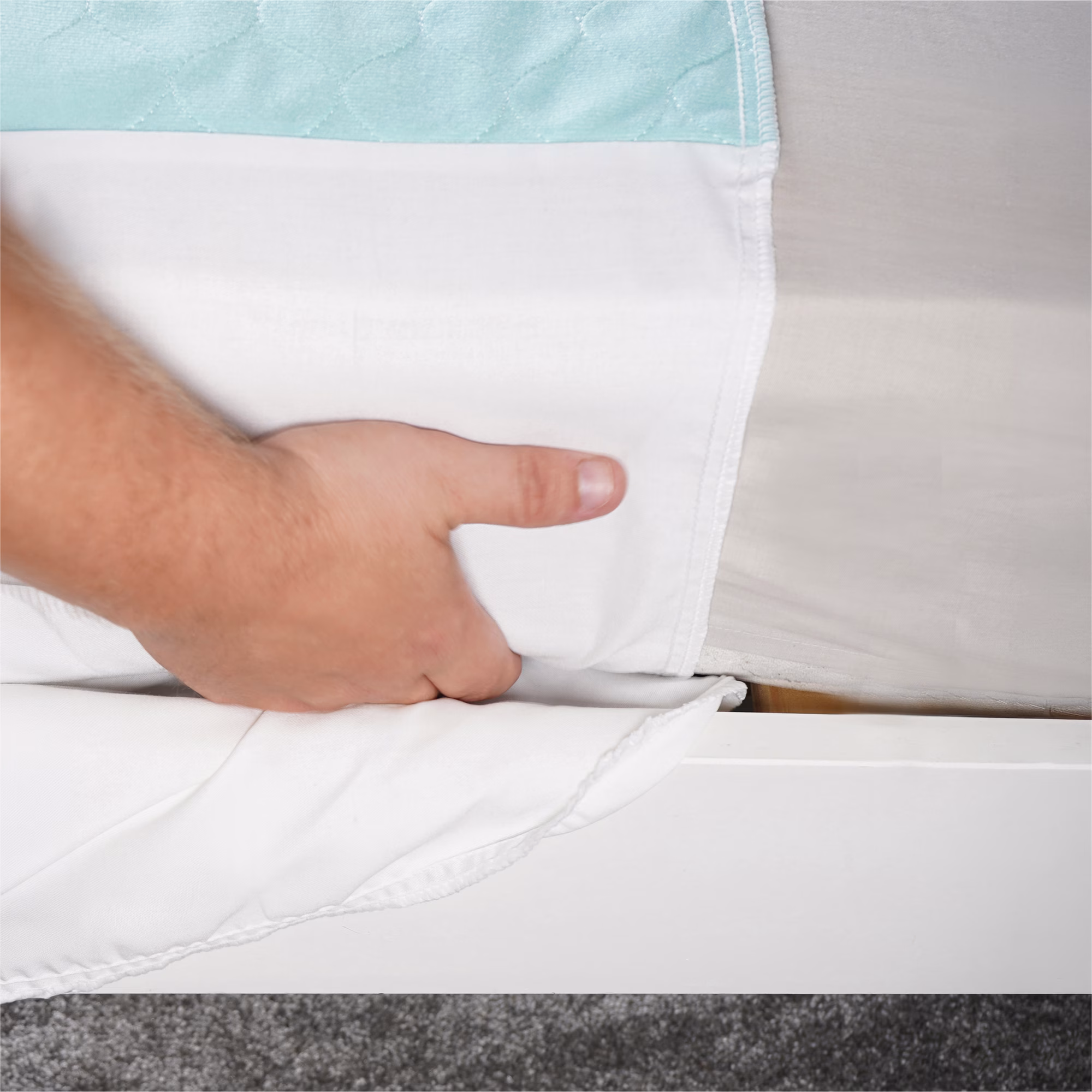 Aidapt Washable bed pads pk of 2 w/flaps - Afbeelding 4
