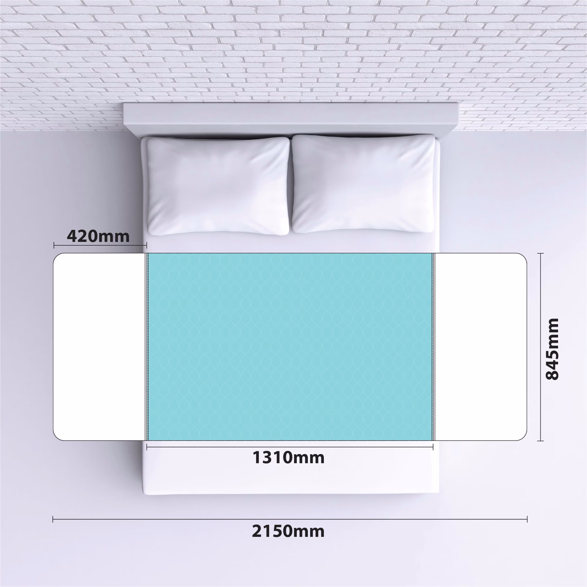 Aidapt Washable bed pads pk of 2 w/flaps - Afbeelding 2